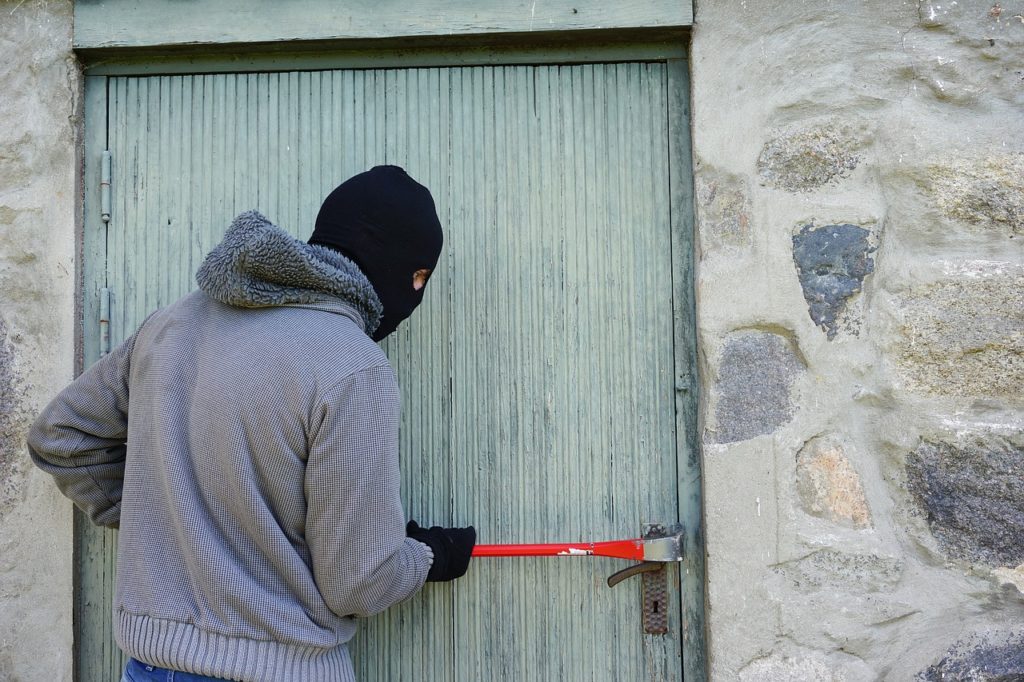 burglar on camera