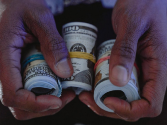 rolled money